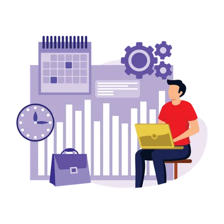 Geschäftsstatistiken  Illustration