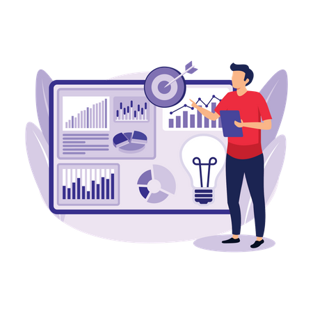 Geschäftsstatistiken  Illustration