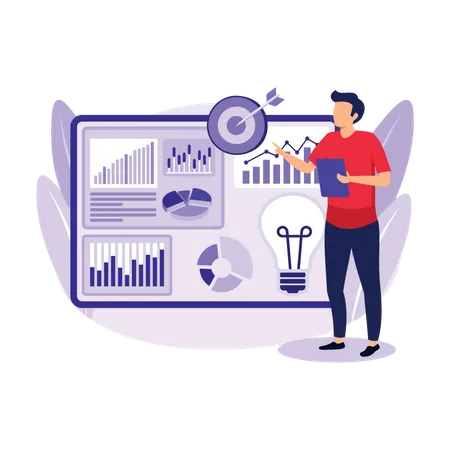 Geschäftsstatistiken  Illustration