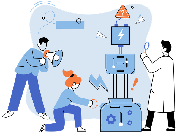 Geschäftsteam löst komplexes Problem  Illustration