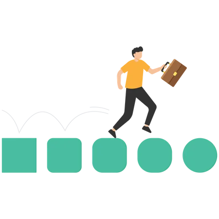 Veränderungen bei der Geschäftstransformation  Illustration