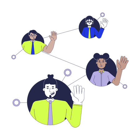 Geschäftliches Networking  Illustration