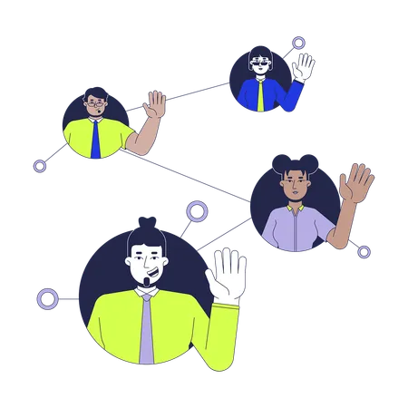 Geschäftliches Networking  Illustration