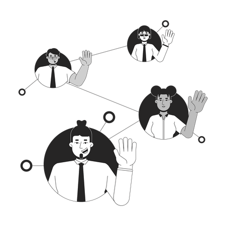 Geschäftliches Networking  Illustration