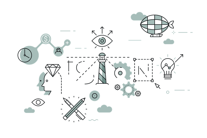 Geschäftsvision  Illustration