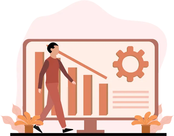 Analyse des Geschäftswachstums  Illustration