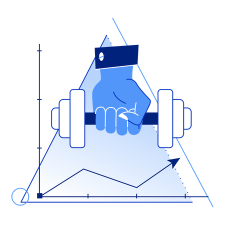 Geschäftswachstumsdiagramm  Illustration