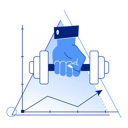 Geschäftswachstumsdiagramm  Illustration