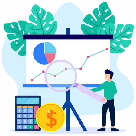 Präsentation zum Geschäftswachstum  Illustration