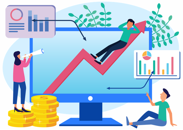 Strategie für Unternehmenswachstum  Illustration