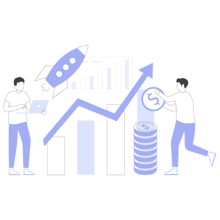 Strategien für Unternehmenswachstum  Illustration