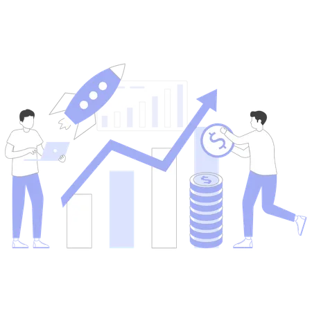 Strategien für Unternehmenswachstum  Illustration