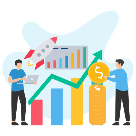 Strategien für Unternehmenswachstum  Illustration