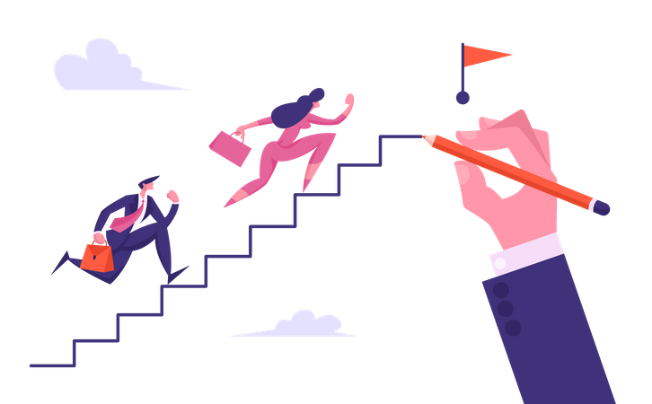 Geschäftswettbewerb  Illustration
