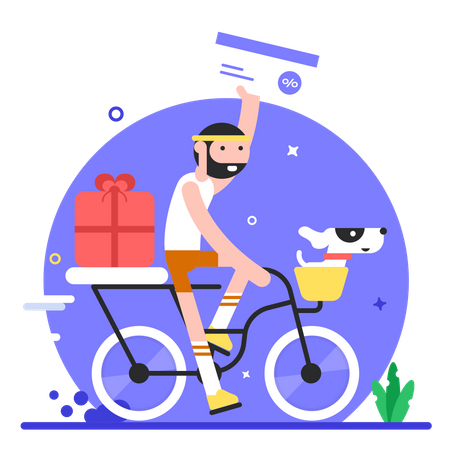 Geschenklieferung  Illustration