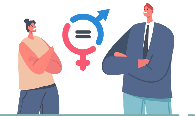 Geschlechtergleichstellung und Gleichstellung  Illustration