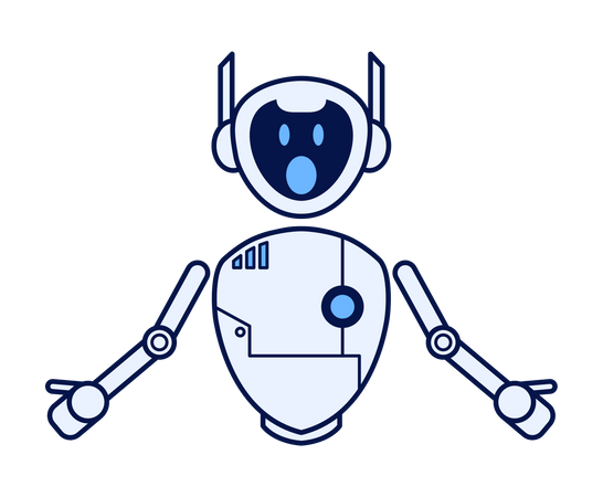 Schockierter Roboter  Illustration