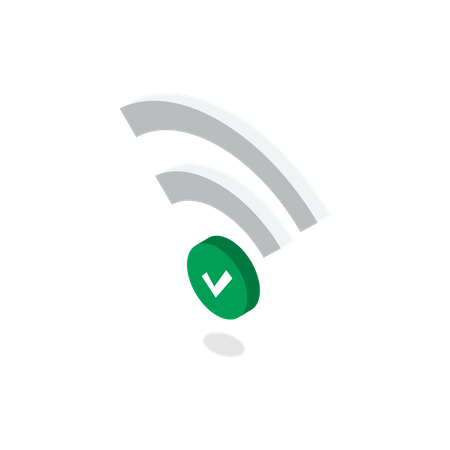 Geschütztes WLAN  Illustration