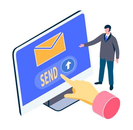 Email senden  Illustration