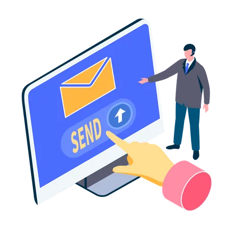 Email senden  Illustration