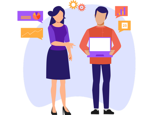 Gestão de equipe empresarial  Ilustração