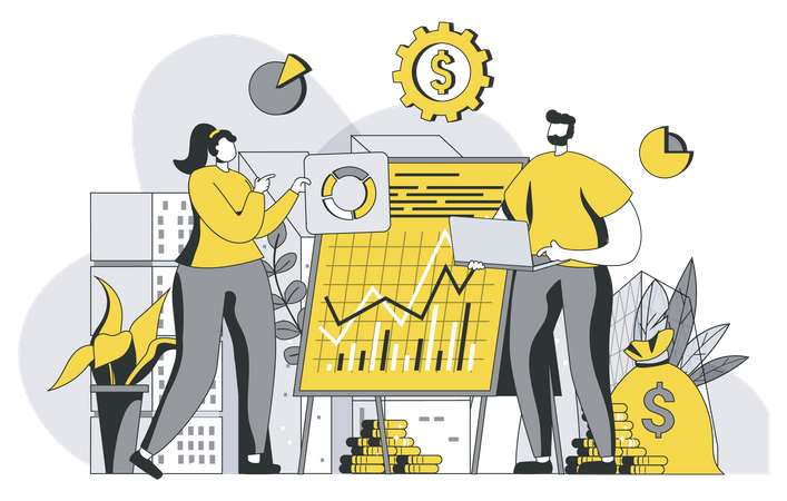 Gestão financeira  Ilustração