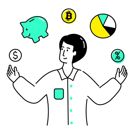 Gestão financeira  Ilustração