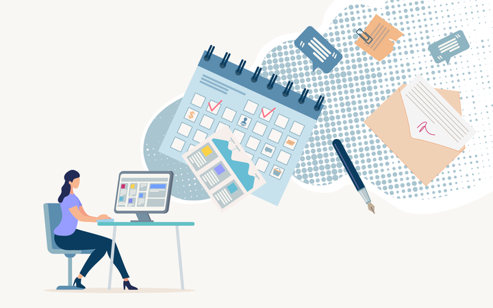 Gestion de documents en ligne  Illustration