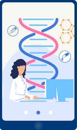 Gestión de estructuras de ADN en línea  Ilustración