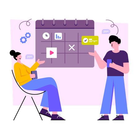 Gestión de horarios  Ilustración