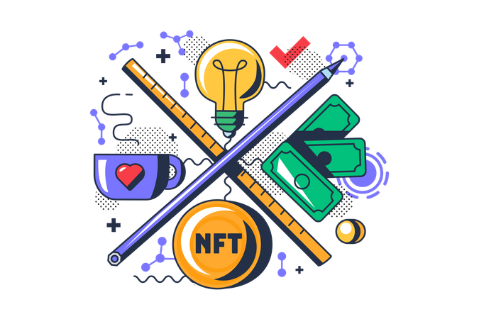 Gestión de proyectos NFT  Ilustración