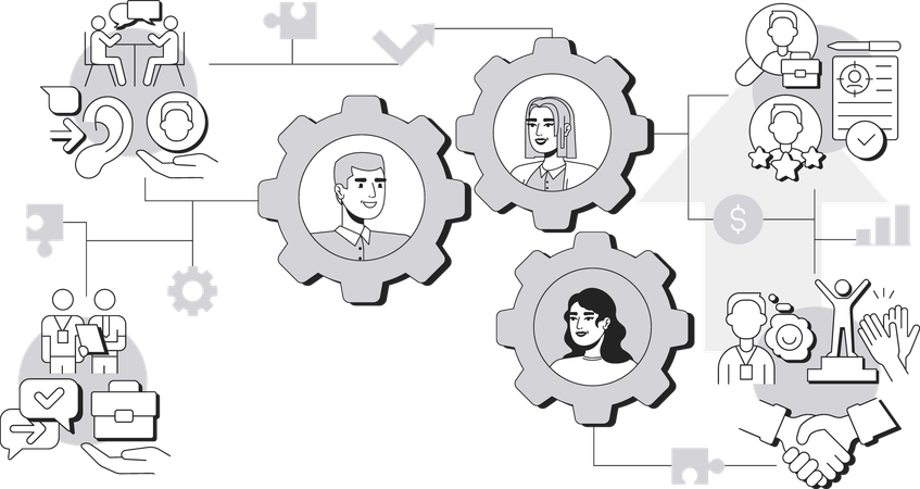 Gestión de recursos humanos y proceso de selección  Ilustración