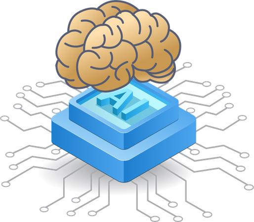 Gestión de redes de inteligencia artificial.  Ilustración