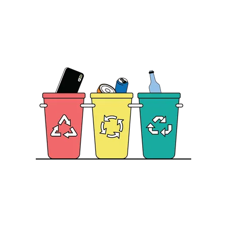 Gestión sostenible de residuos  Ilustración