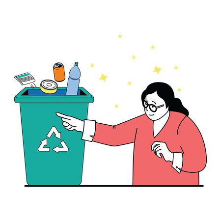 Gestión sostenible de residuos  Ilustración
