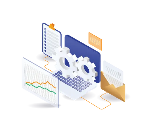 Gestion de l'analyse des données du serveur informatique  Illustration