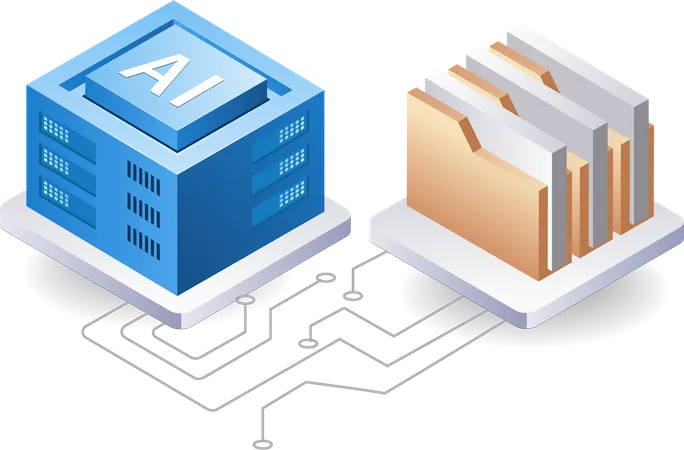 Gestion des données du serveur d'intelligence artificielle  Illustration