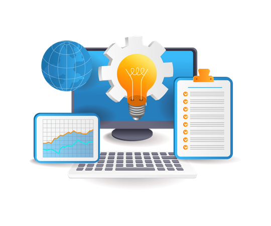 Gestion des idées de développement commercial  Illustration