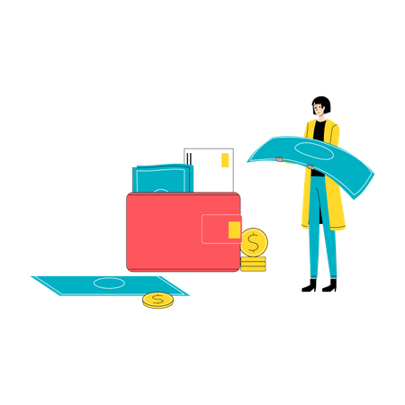 Gestion des portefeuilles numériques et des finances en ligne  Illustration