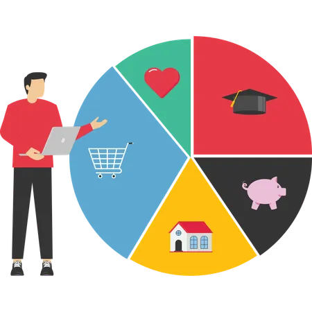 Gestion des revenus et dépenses personnels  Illustration