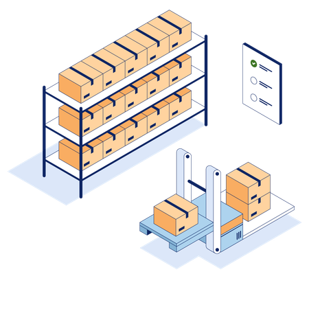 Gestion des stocks de colis  Illustration