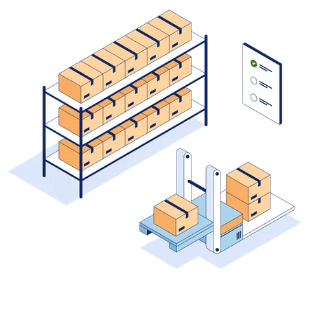 Gestion des stocks de colis  Illustration