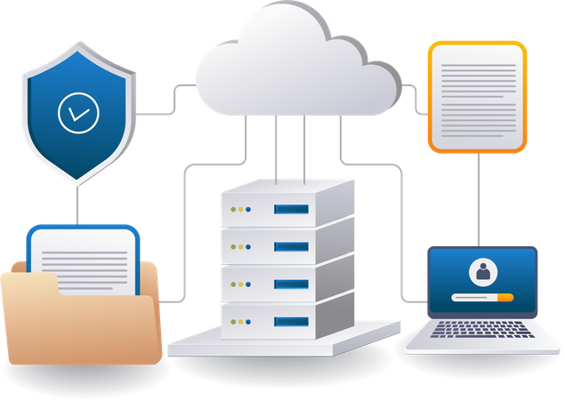 Gestion du serveur cloud de sécurité des données des points finaux  Illustration