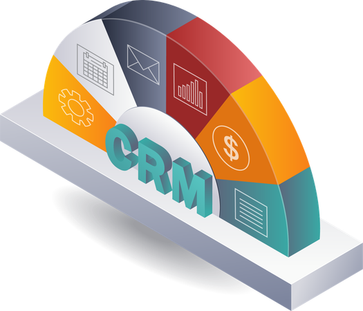 Gestion du système CRM pour la croissance de l'entreprise  Illustration