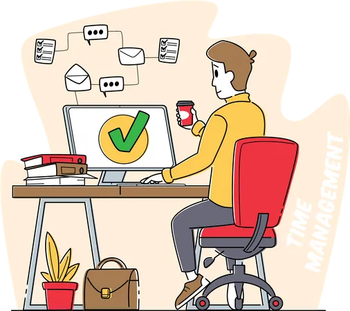 Gestion du temps et productivité du travail  Illustration