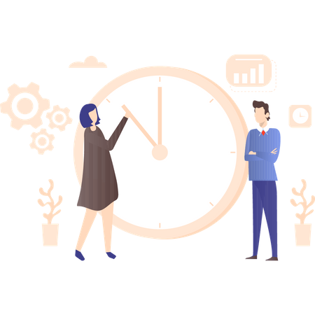 Gestion du temps par les employés  Illustration