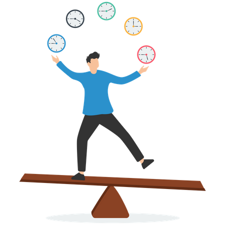 Gestion du temps pour une meilleure efficacité et productivité  Illustration