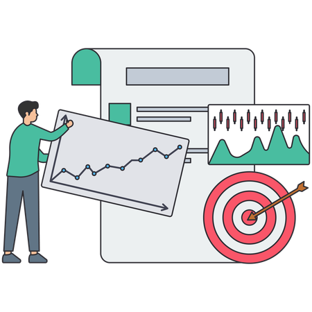 Gestión financiera o análisis de datos  Ilustración