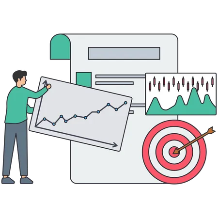 Gestión financiera o análisis de datos  Ilustración