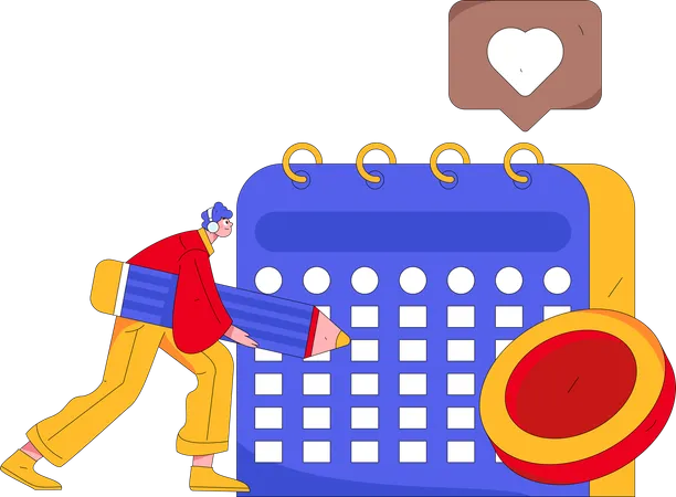 Gestione del calendario  Illustration